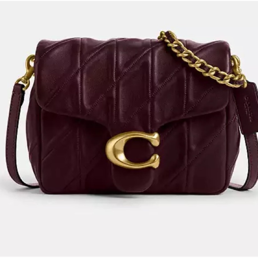 Coach Times Square Tabby 20 Shoulder Bag w Quilted in Leather & Crossbody Bag